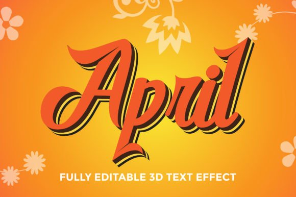 3d Editable Text April: Graphics and Print Templates Review