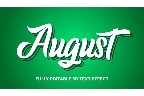3d Editable Text August: Graphics and Print Templates Review
