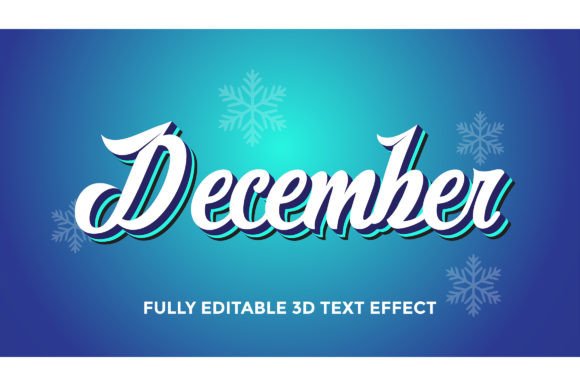 3d Editable Text December: Graphics and Print Templates Review