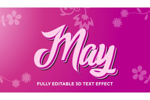 3D Editable Text May Graphics and Print Templates Review