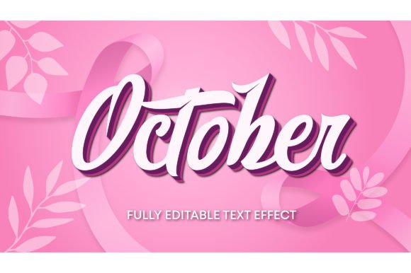 3D Editable Text October Graphics and Print Templates Review