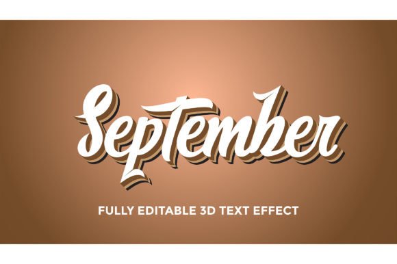 3D Editable Text September Graphics & Print Templates Review