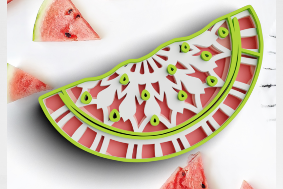 3D Fruits 4 Layer Bundle for Laser Cutting and Wall Decor
