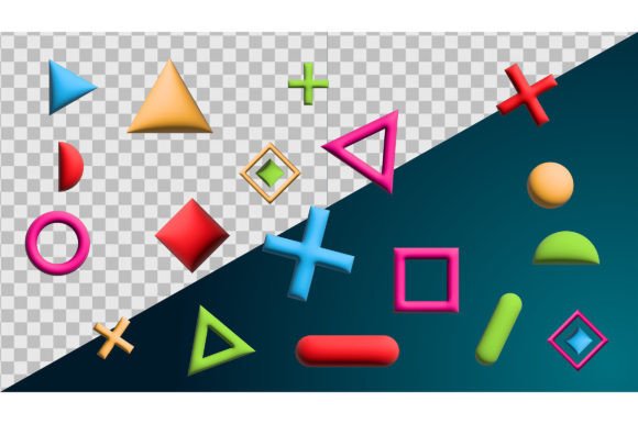 3d Geometric Elements Graphics for Handmade Design