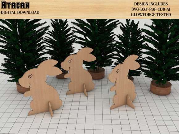 3d Rabbit Puzzle Laser Cut Hare Animal for Winter Amp