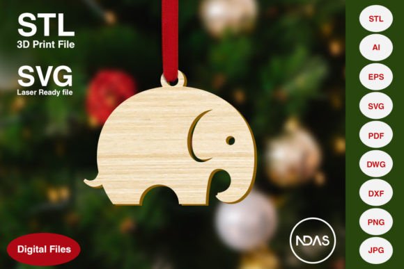 Baby Elephant Christmas Tree Ornament