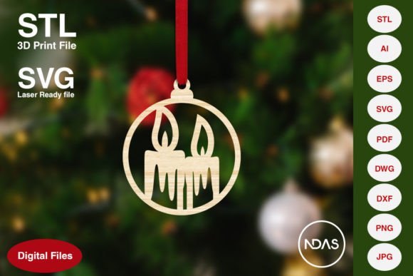 Candle Christmas Tree Decoration 3D Printing Home Decor