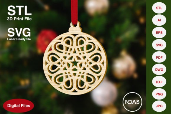 Christmas Bauble Decoration Ornament 3D Printing Home Decor