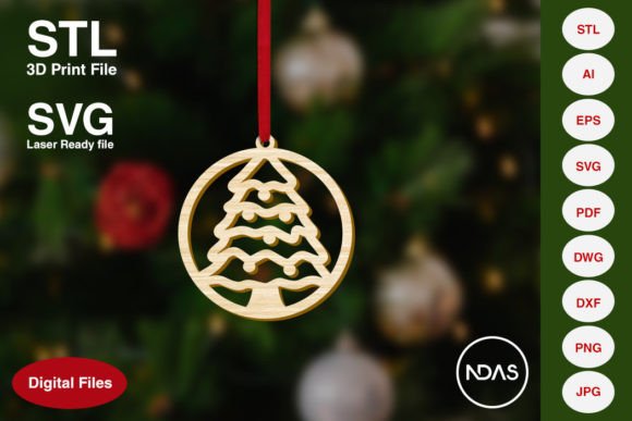 Christmas Tree Decoration Ornament 3D Printing Home Decor