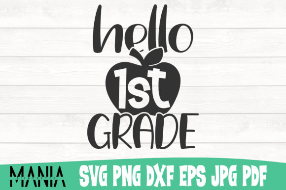Hello First Grade Graphic Template for Creative Projects