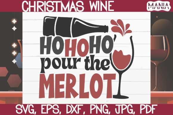 Holiday Merlot SVG Graphics for Boutique Branding
