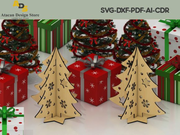 Noel Laser Cut 3D Models Christmas Model for Winter Amp