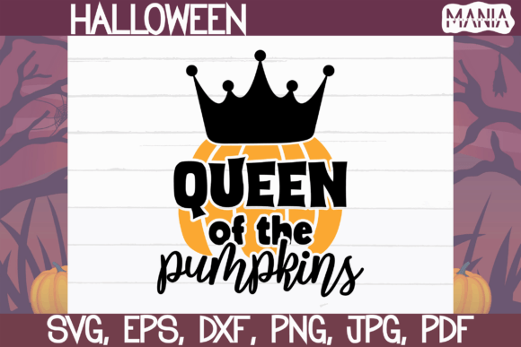 Queen of the Pumpkins SVG Design for Small Business Branding