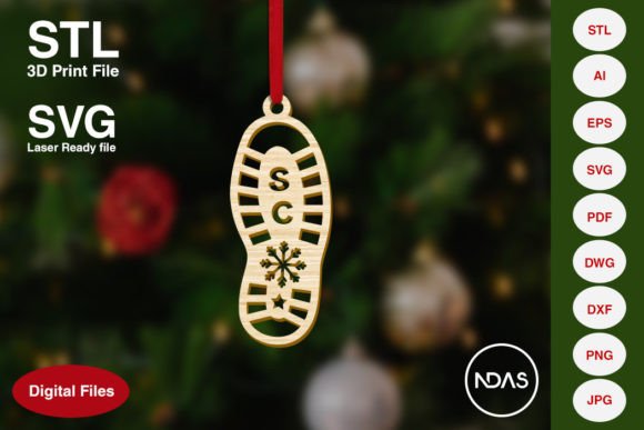Santa Shoe Print Christmas Decoration Review