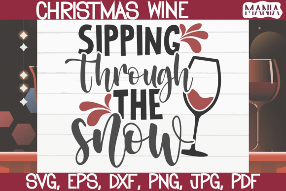 Sipping Through the Snow SVG: A Festive Graphic Template for Real Craft Projects